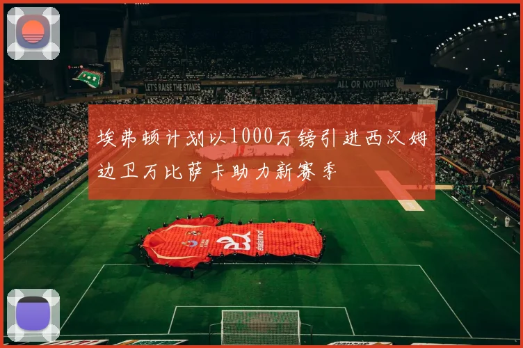 埃弗顿计划以1000万镑引进西汉姆边卫万比萨卡助力新赛季